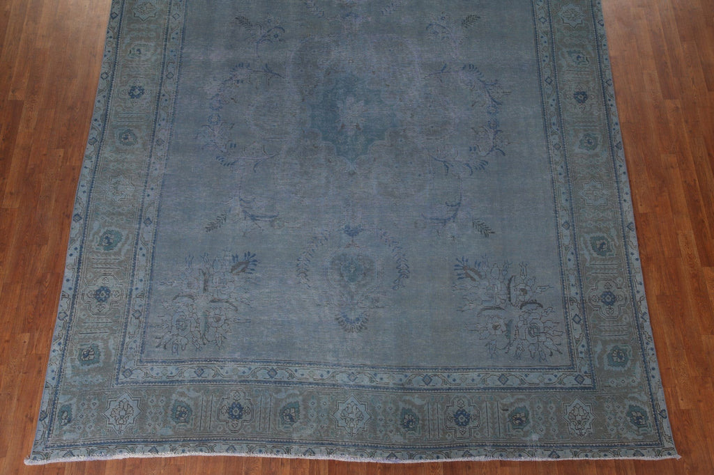 Blue Over-Dyed Tabriz Persian Area Rug 9x12