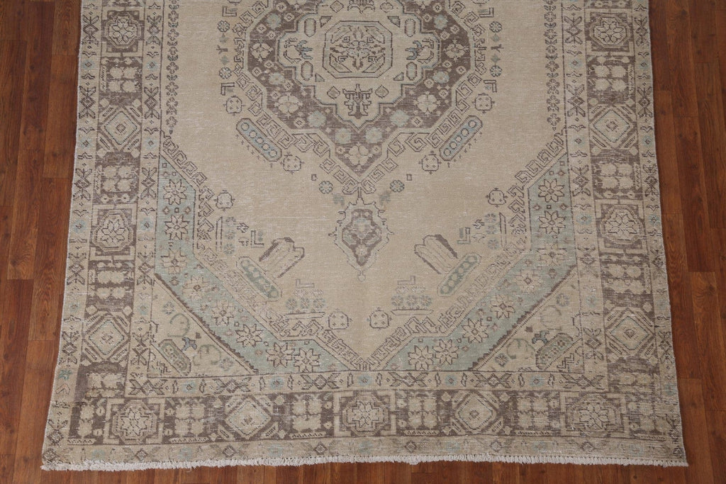 Distressed Tabriz Persian Area Rug 7x9