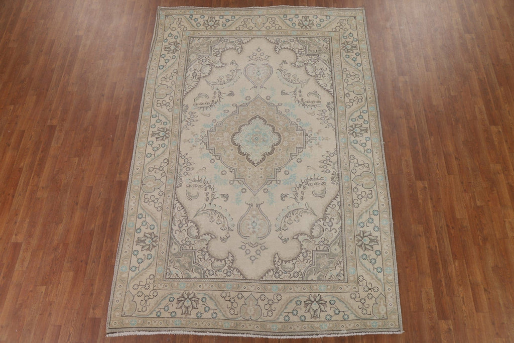 Geometric Tabriz Persian Area Rug 6x10