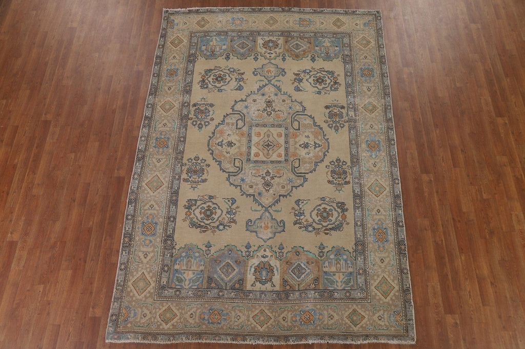 Geometric Tabriz Persian Area Rug 6x9