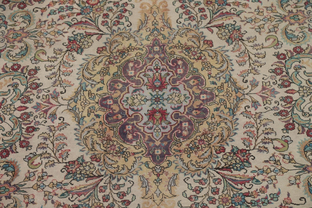 Vintage Floral Tabriz Persian Area Rug 9x11