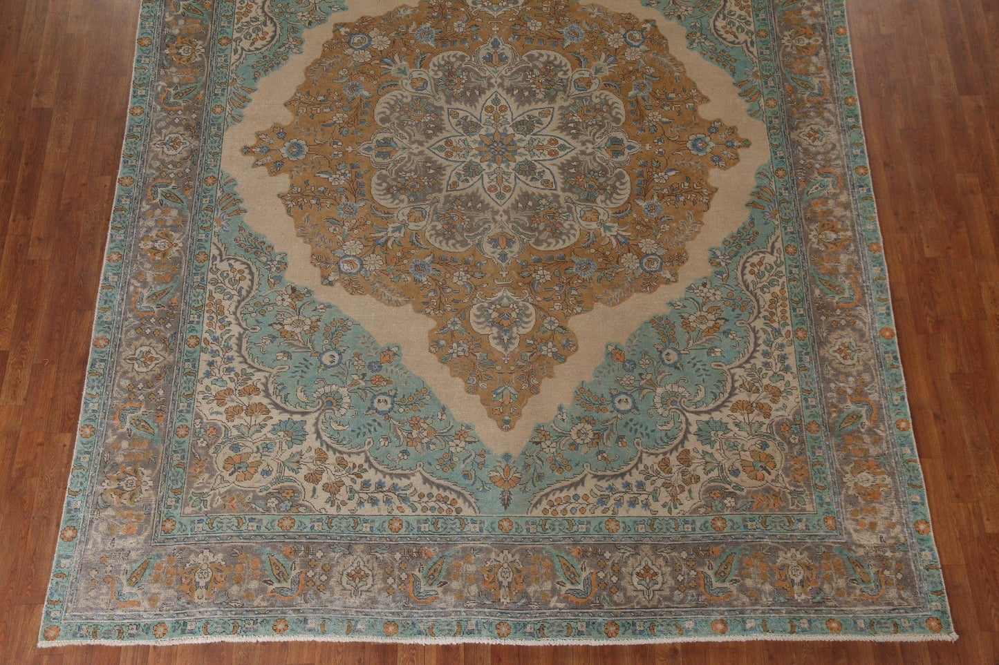 Vintage Wool Tabriz Persian Area Rug 9x12