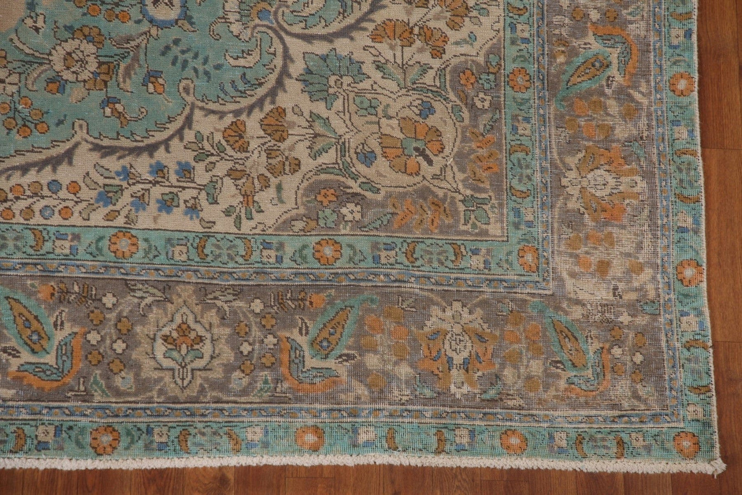 Vintage Wool Tabriz Persian Area Rug 9x12