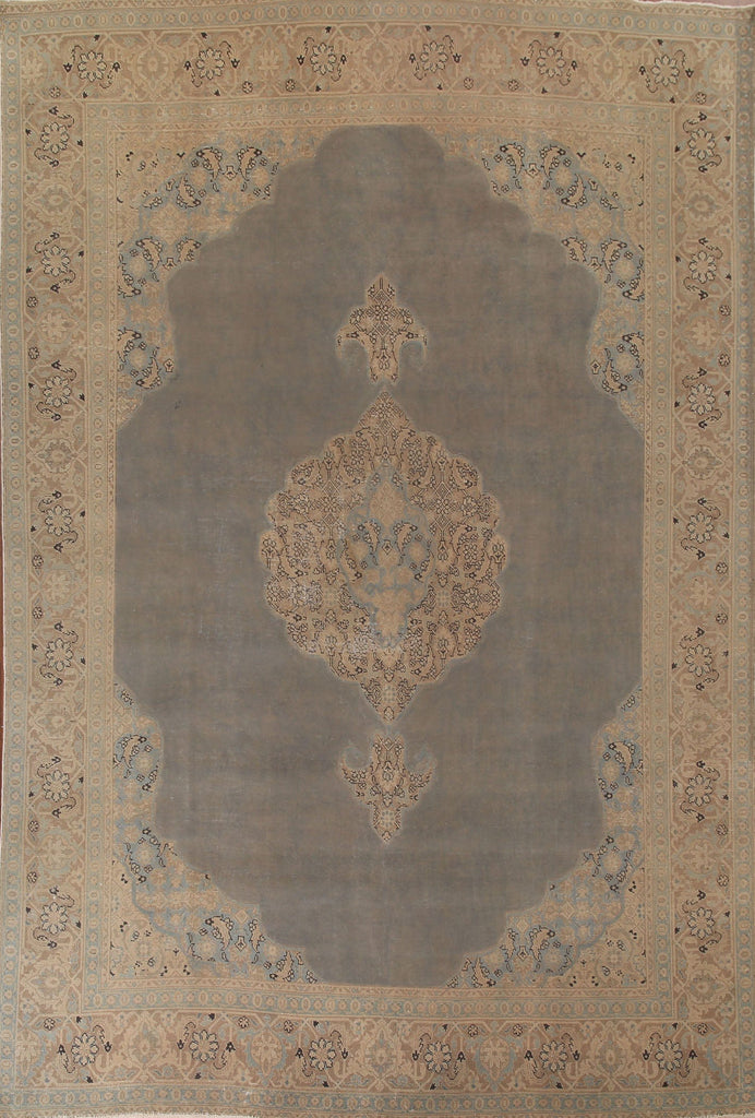 Geometric Wool Tabriz Persian Area Rug 9x12