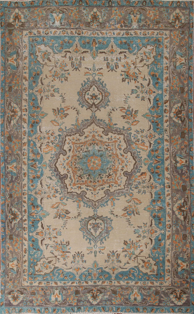 Handmade Wool Tabriz Persian Area Rug 7x10