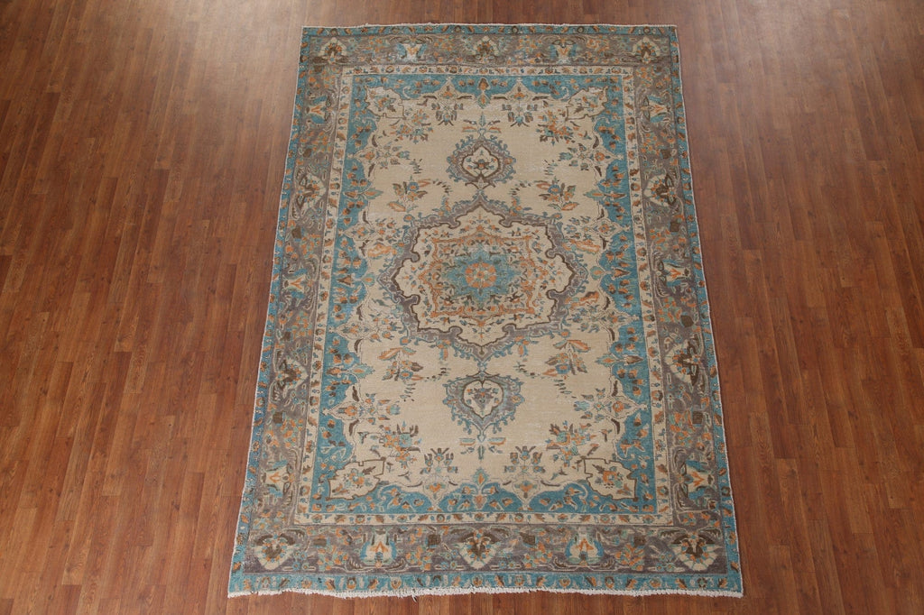 Handmade Wool Tabriz Persian Area Rug 7x10