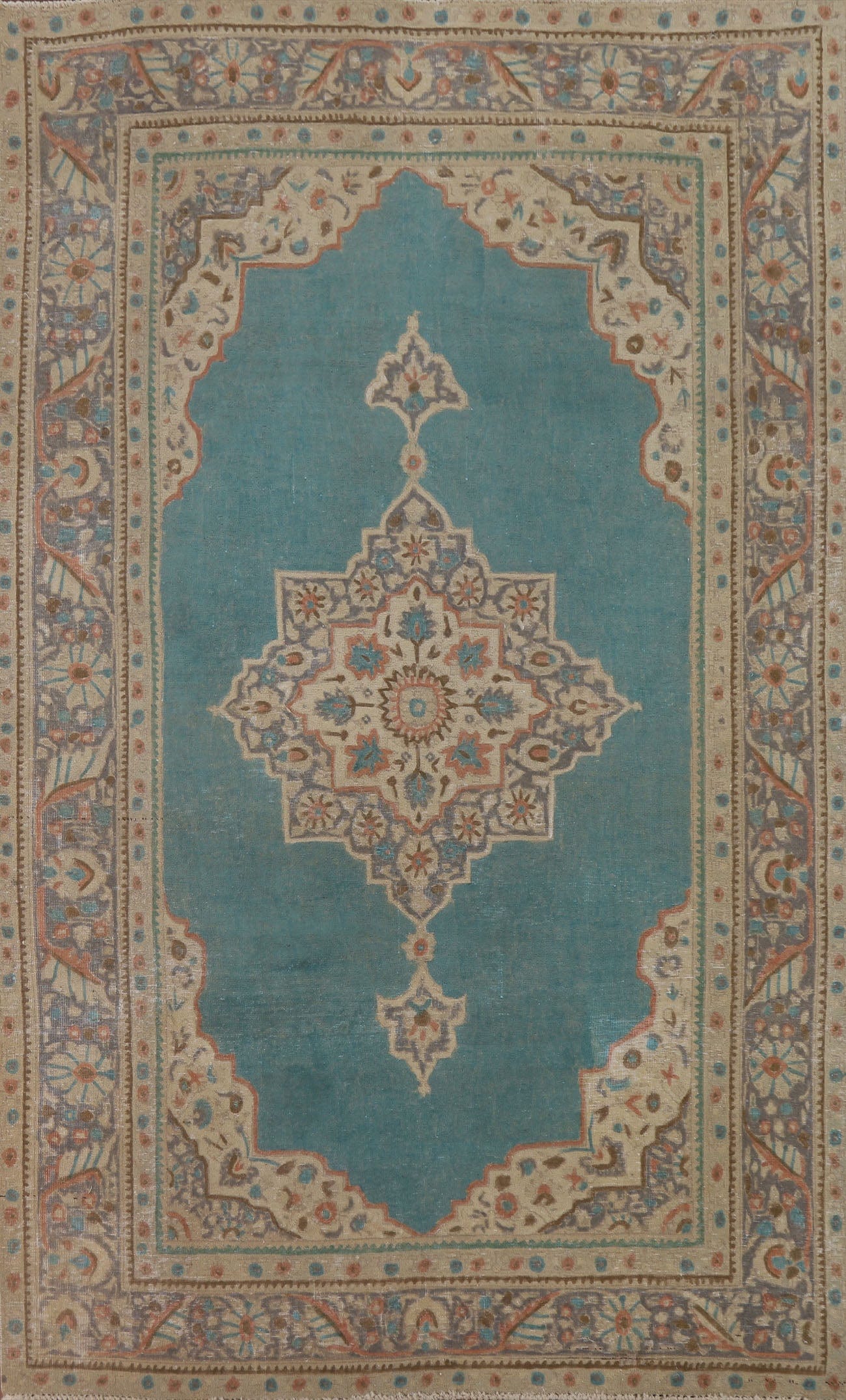 Over-Dyed Tabriz Persian Area Rug 7x9