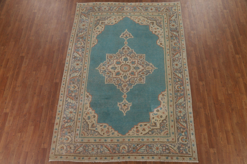 Over-Dyed Tabriz Persian Area Rug 7x9