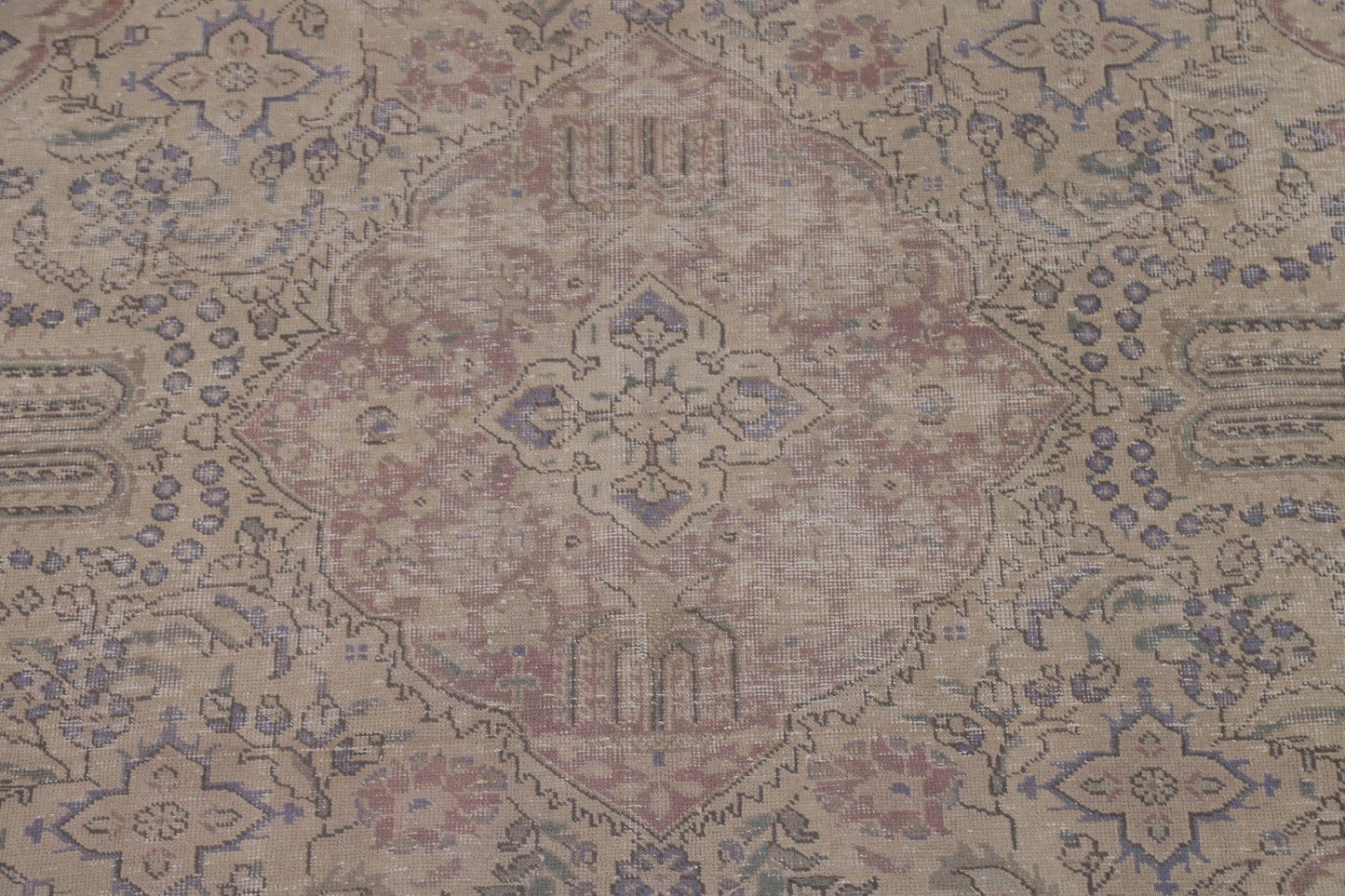 Distressed Wool Tabriz Persian Area Rug 8x11