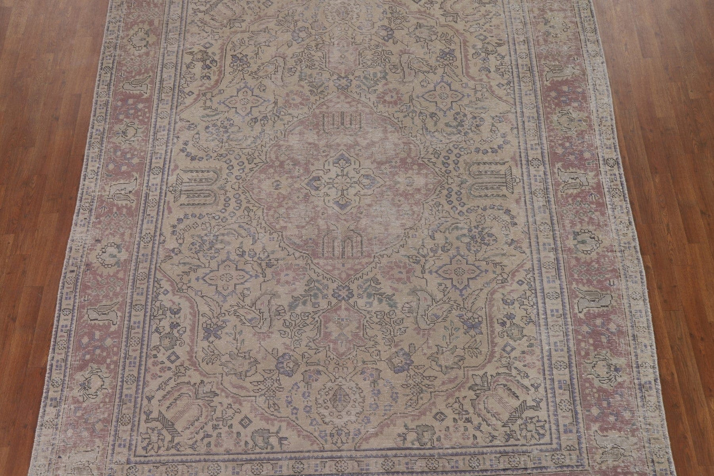 Distressed Wool Tabriz Persian Area Rug 8x11