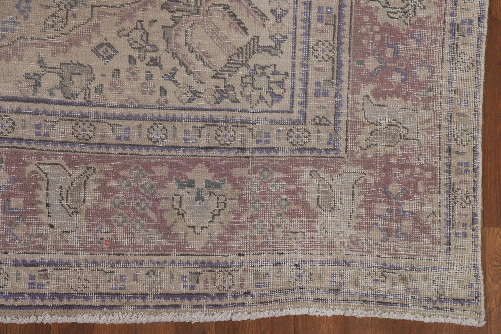 Distressed Wool Tabriz Persian Area Rug 8x11