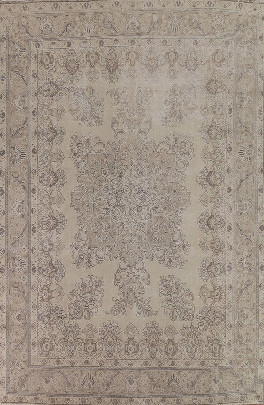 Distressed Tabriz Persian Area Rug 10x12