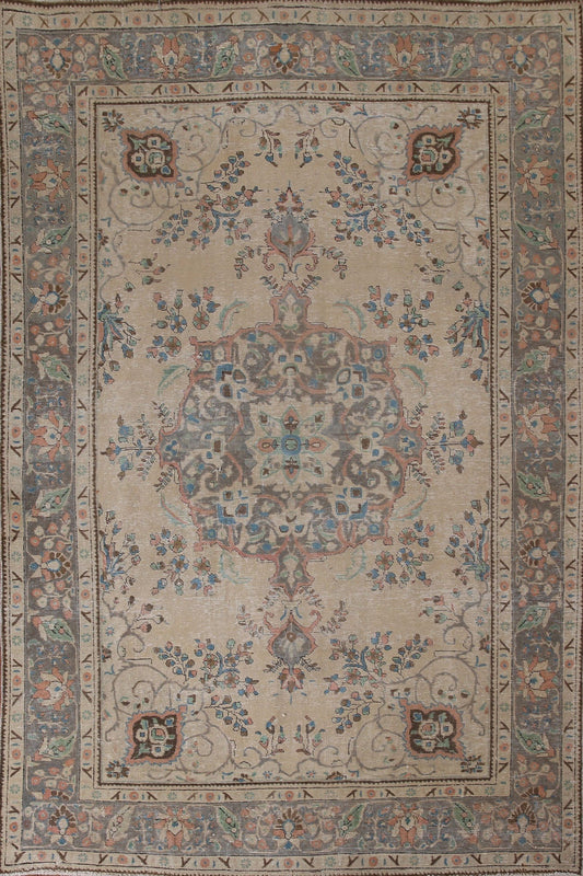 Handmade Tabriz Persian Area Rug 7x9