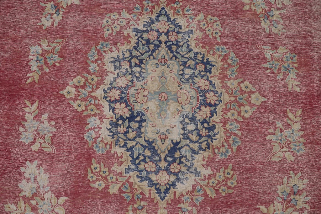 Distressed Kerman Persian Area Rug 10x13