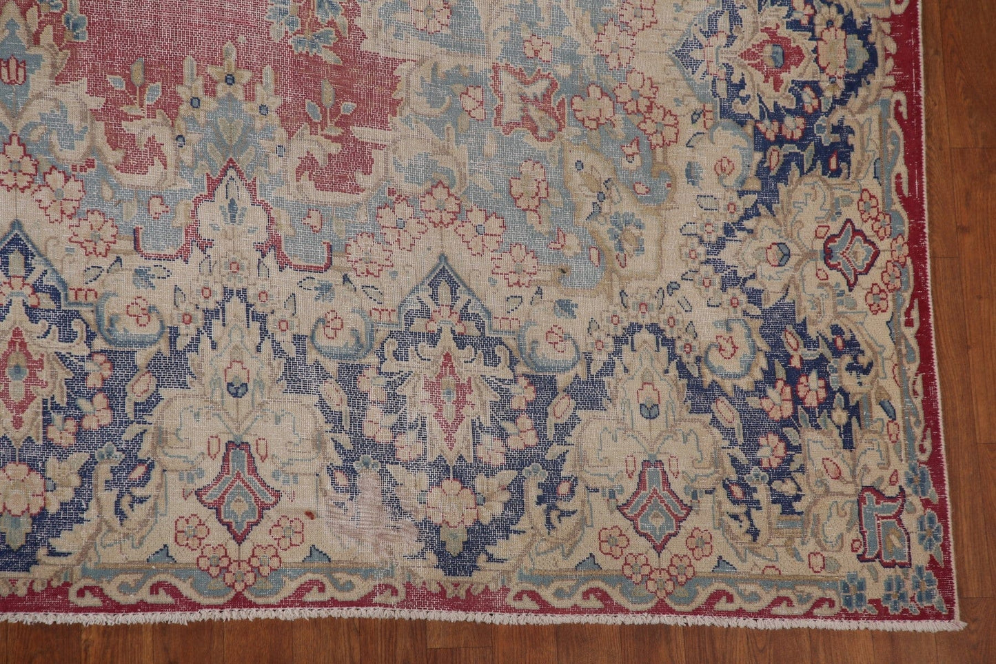 Distressed Kerman Persian Area Rug 10x13