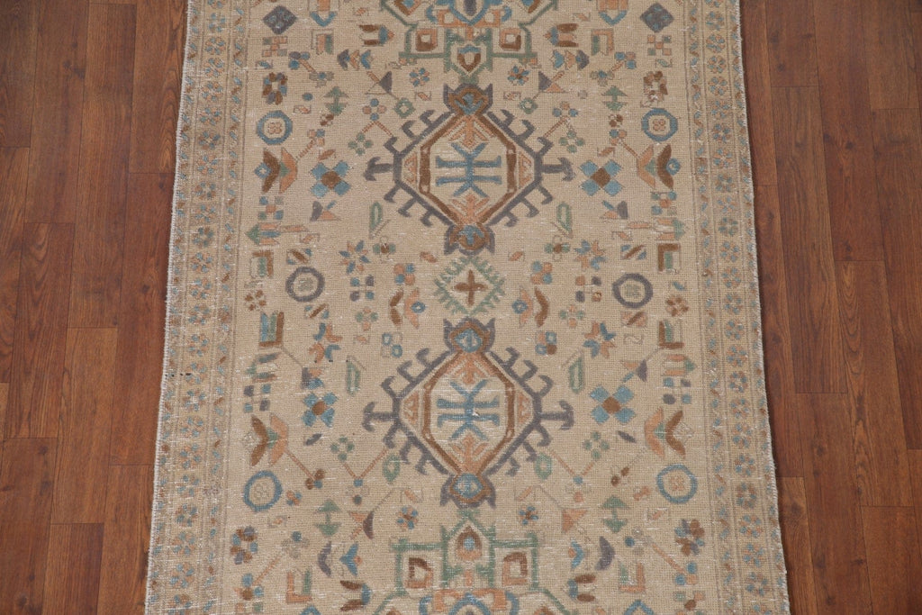 Geometric Tabriz Persian Runner Rug 3x9