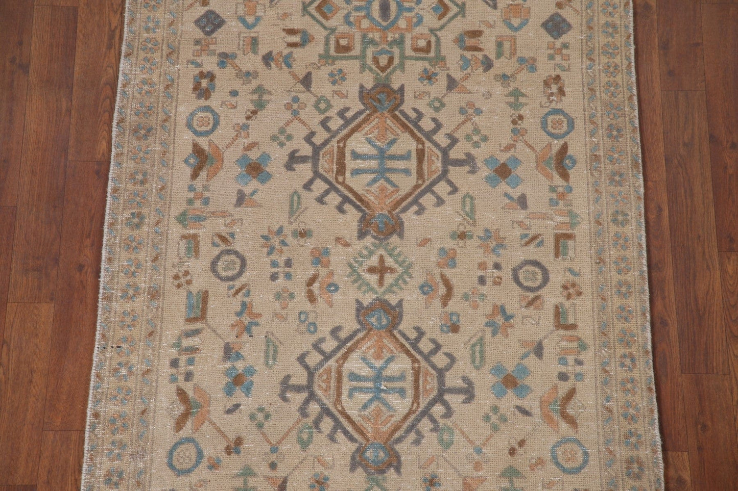 Geometric Tabriz Persian Runner Rug 3x9