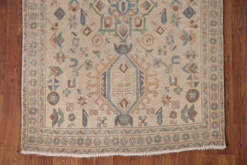 Geometric Tabriz Persian Runner Rug 3x9