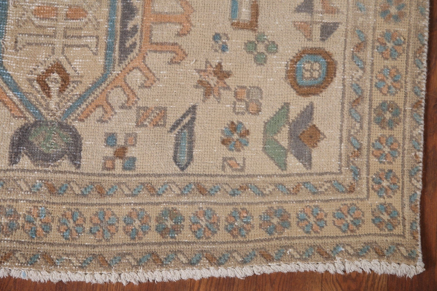 Geometric Tabriz Persian Runner Rug 3x9