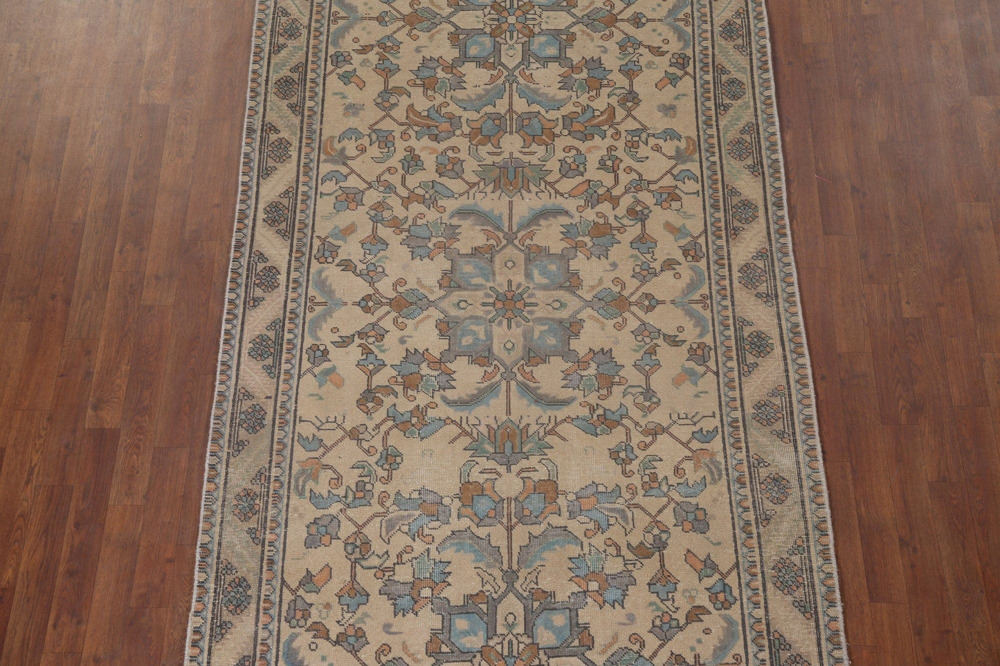 Vintage Wool Tabriz Persian Area Rug 5x13