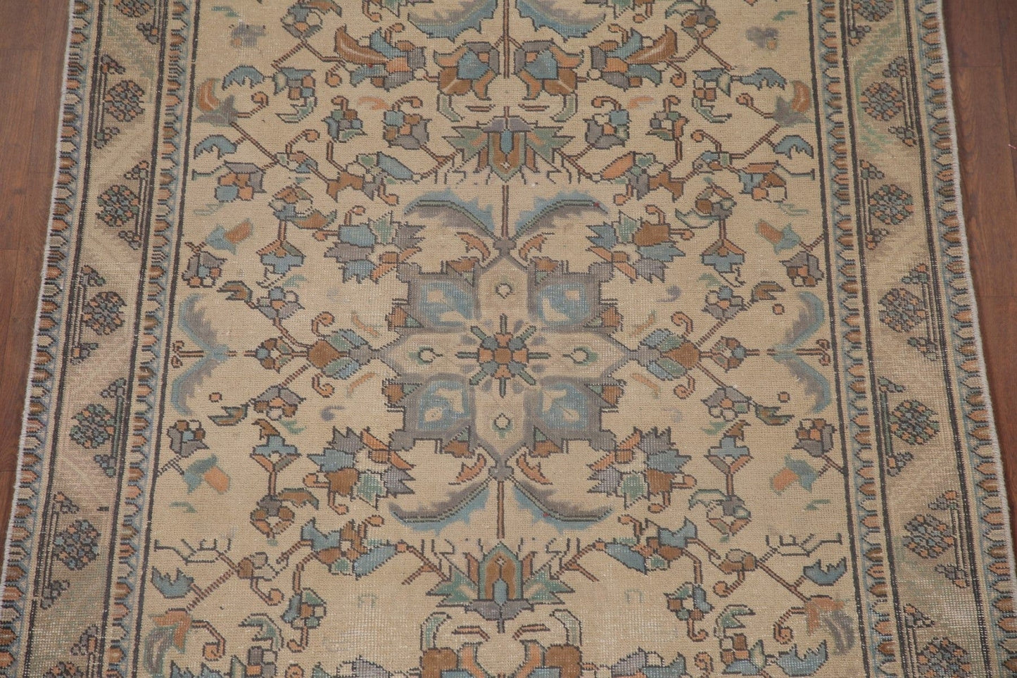 Vintage Wool Tabriz Persian Area Rug 5x13