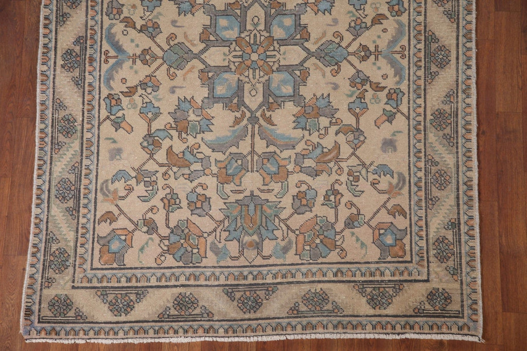 Vintage Wool Tabriz Persian Area Rug 5x13