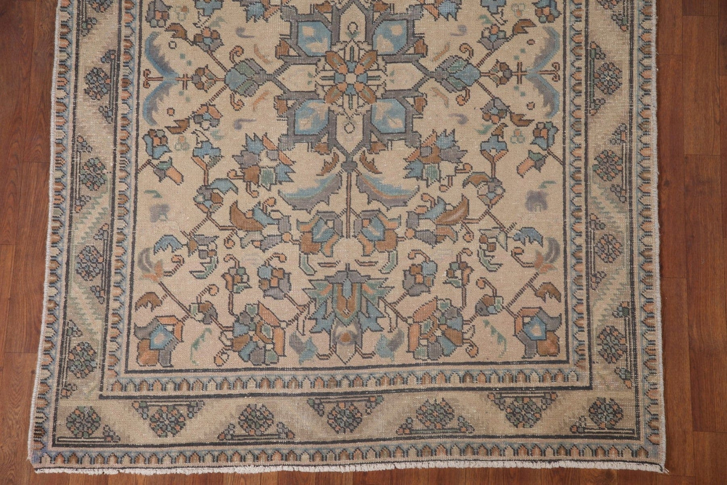 Vintage Wool Tabriz Persian Area Rug 5x13