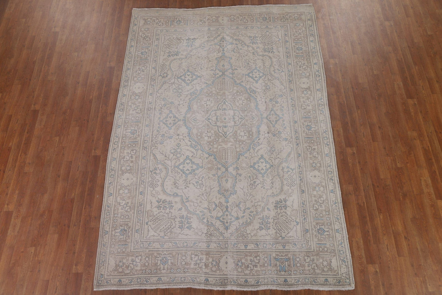 Vintage Wool Tabriz Persian Area Rug 7x10