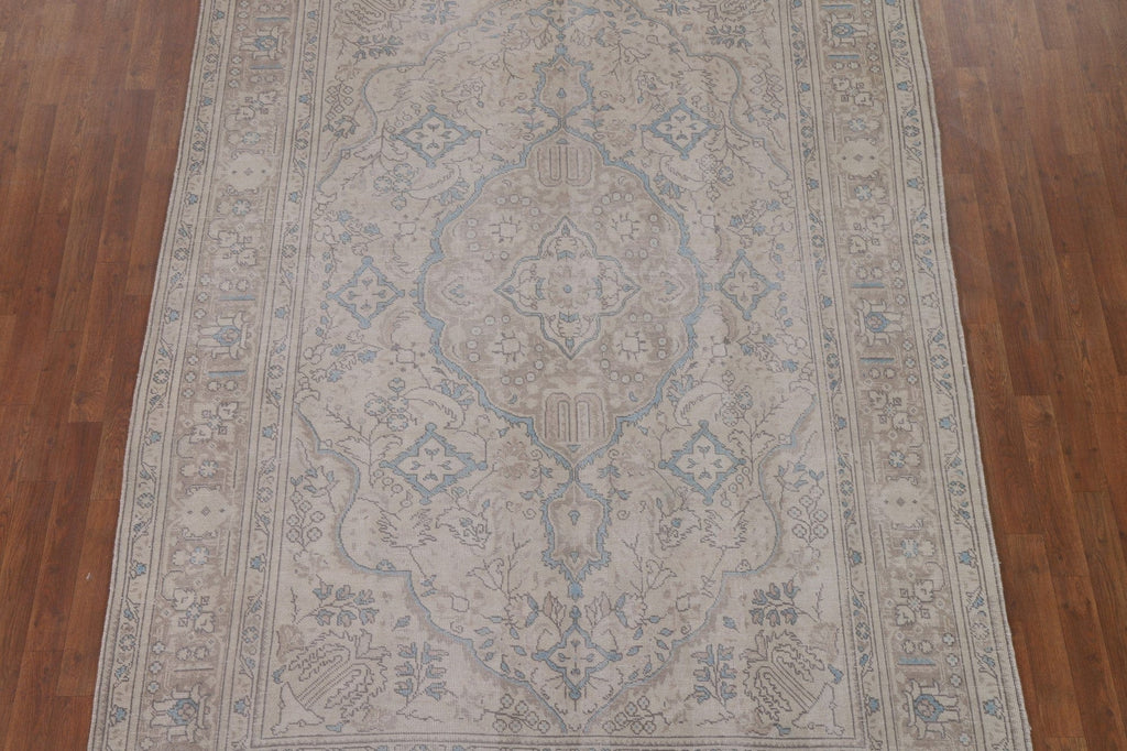 Vintage Wool Tabriz Persian Area Rug 7x10