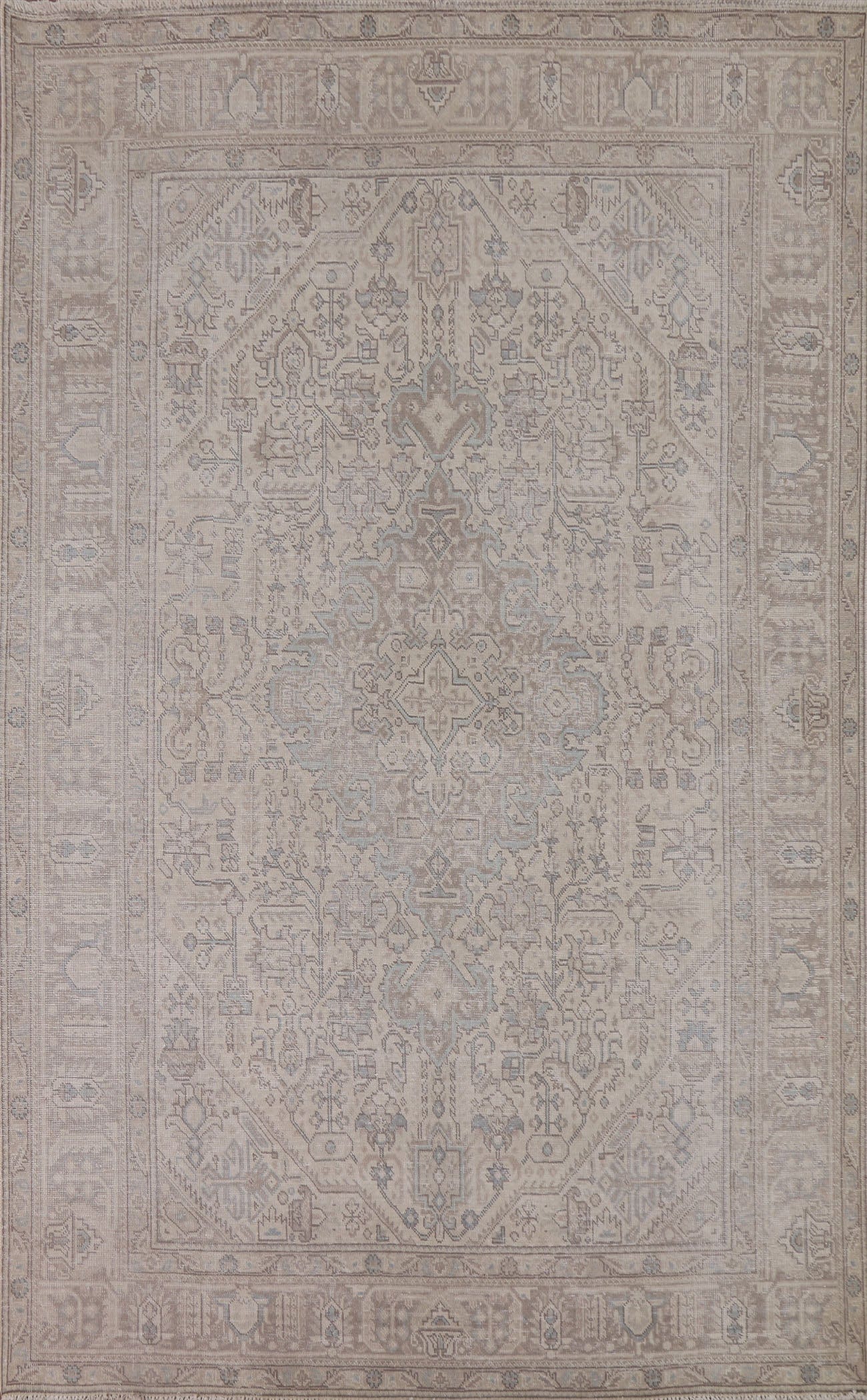 Distressed Tabriz Persian Area Rug 7x10