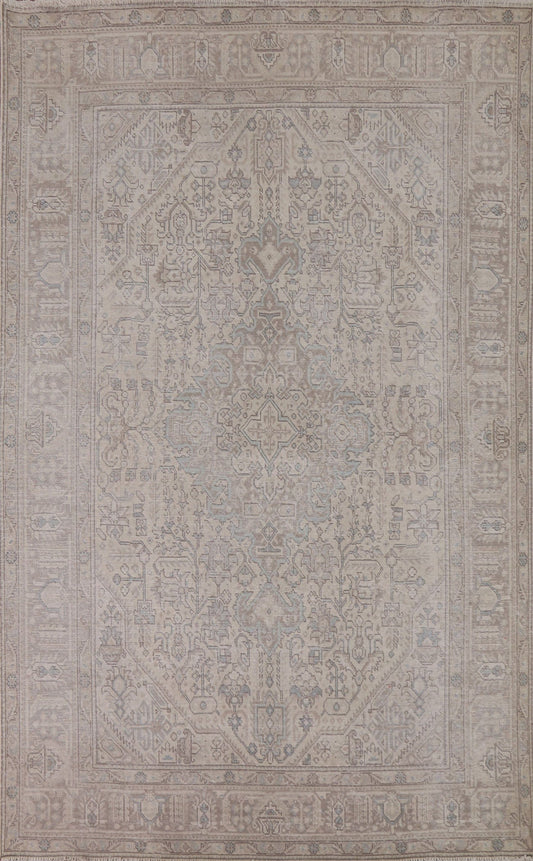 Distressed Tabriz Persian Area Rug 7x10