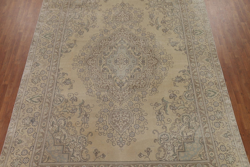 Distressed Tabriz Persian Area Rug 9x13