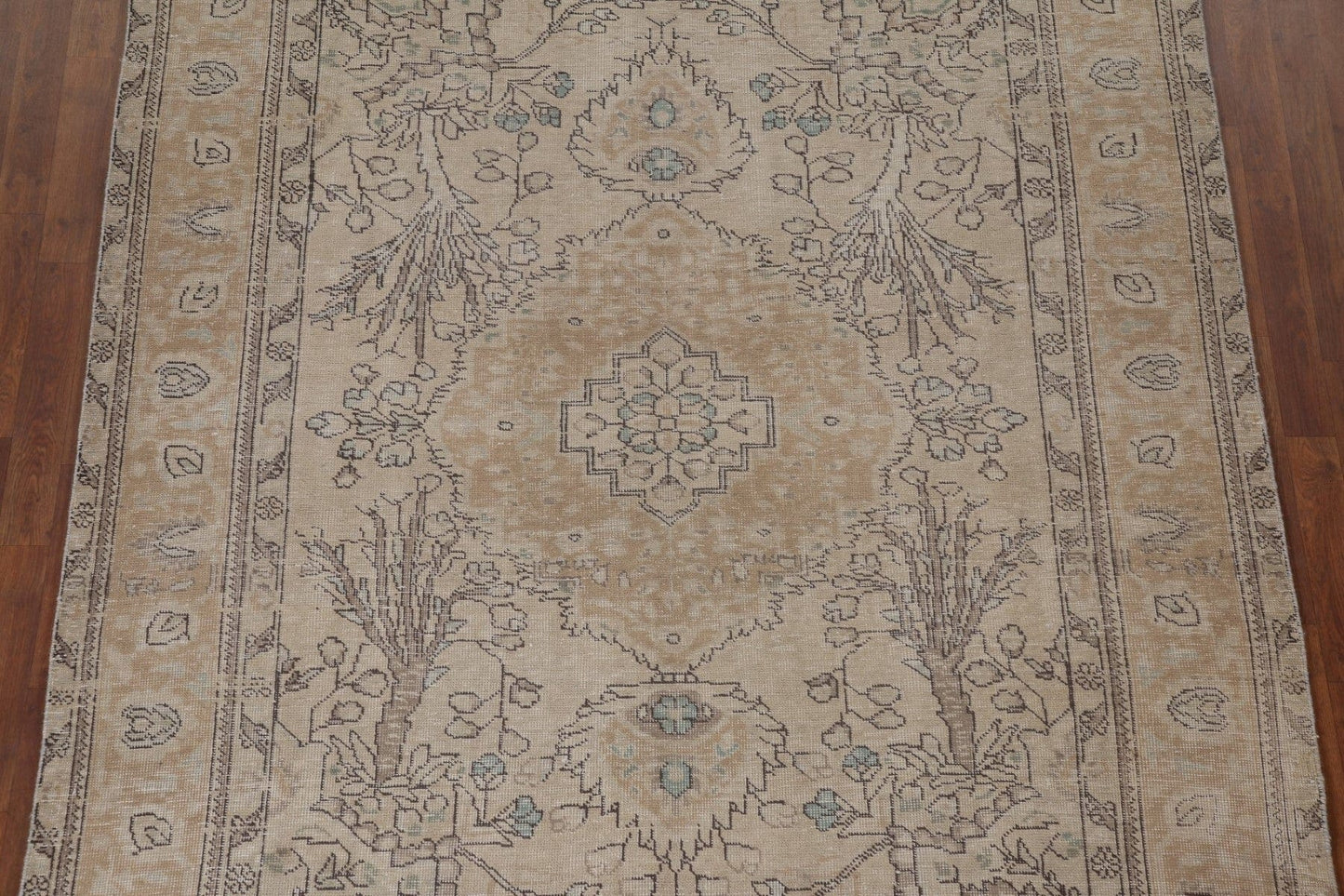 Distressed Tabriz Persian Area Rug 7x9