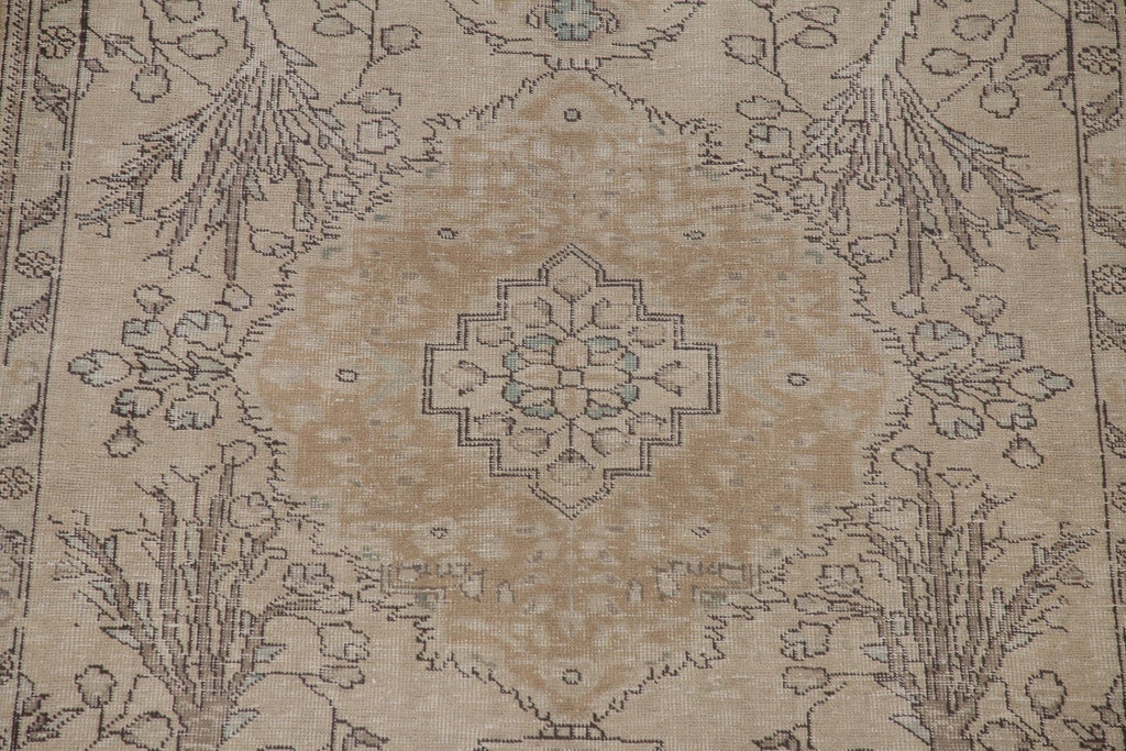 Distressed Tabriz Persian Area Rug 7x9