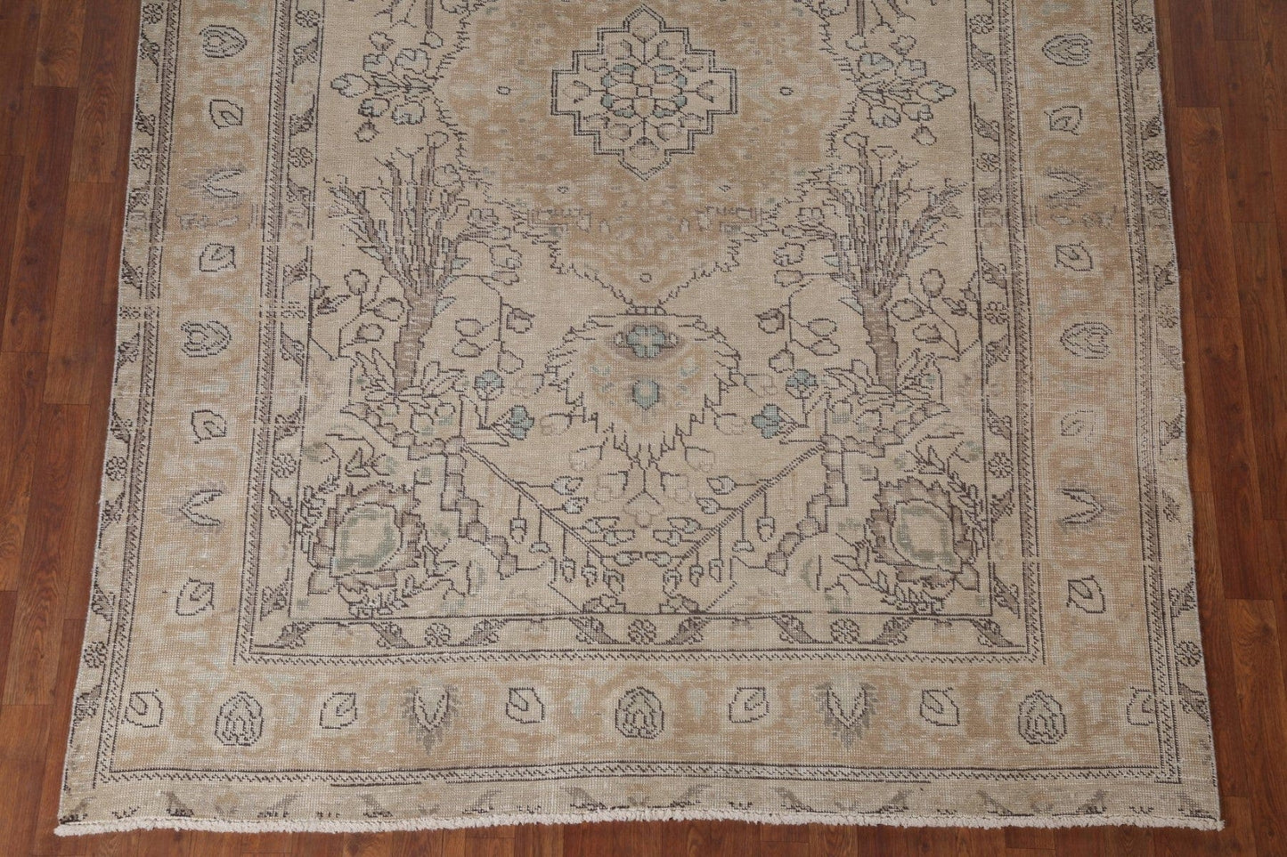 Distressed Tabriz Persian Area Rug 7x9