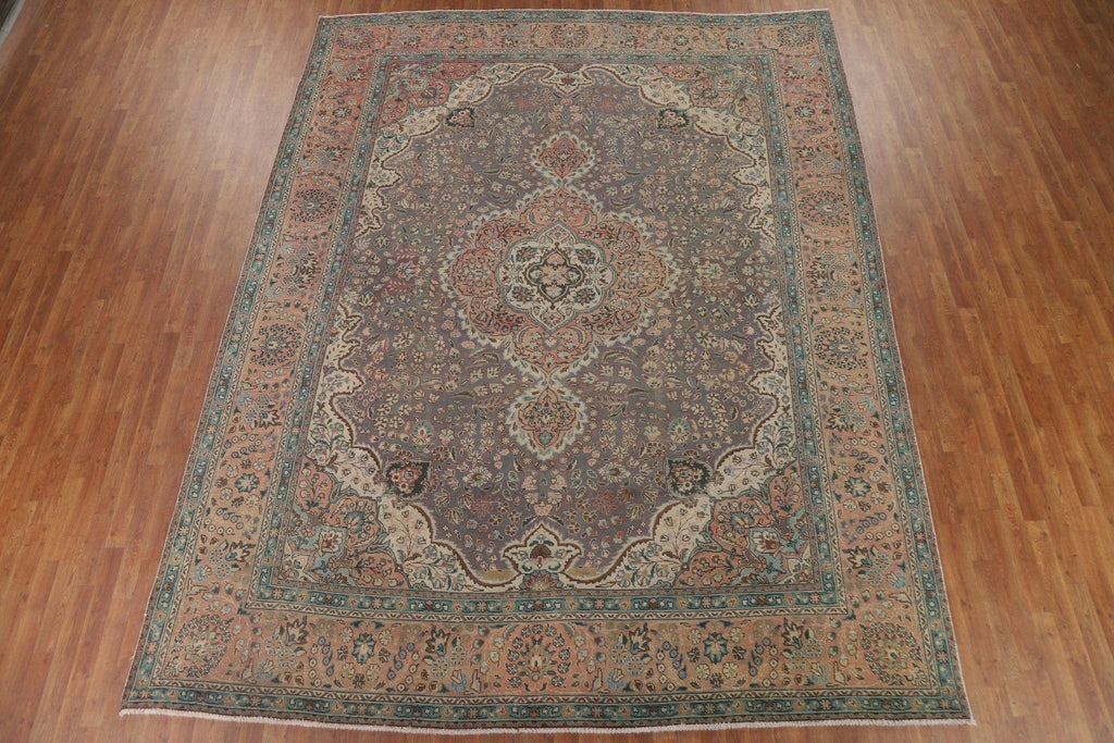 Vintage Wool Tabriz Persian Area Rug 10x13