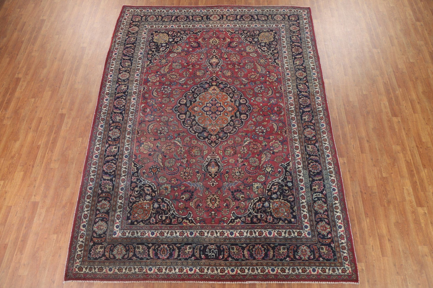 Traditional Mashad Persian Area Rug 8x11