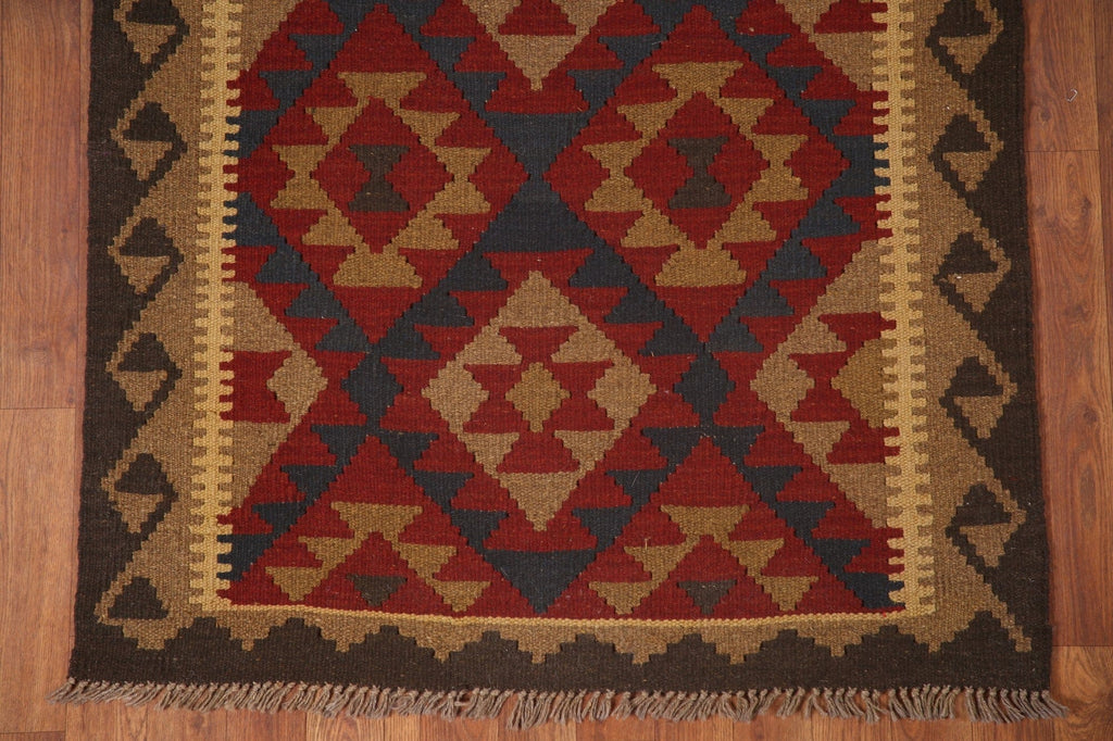 Geometric Kilim Oriental Runner Rug 3x7