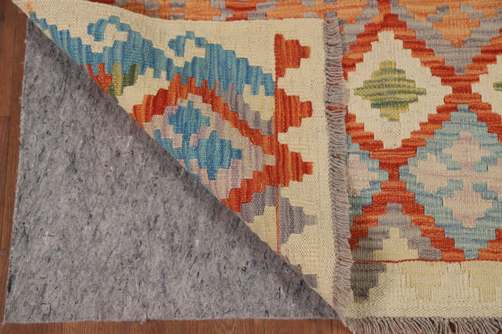 Kilim Reversible Wool Runner Rug 3x10