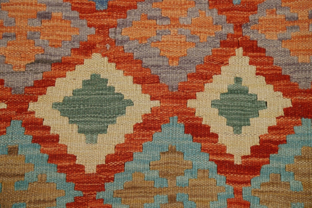 Kilim Reversible Wool Runner Rug 3x10