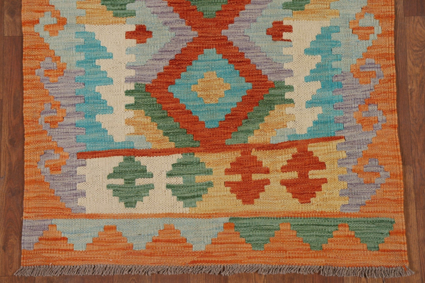 Kilim Reversible Wool Runner Rug 3x10