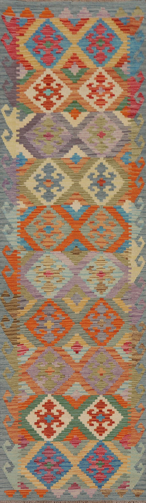 Geometric Kilim Runner Rug 3x10