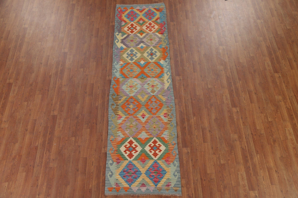 Geometric Kilim Runner Rug 3x10