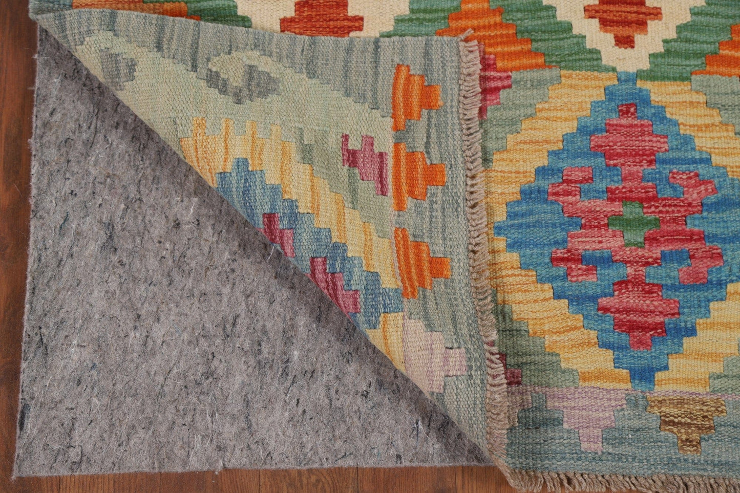 Geometric Kilim Runner Rug 3x10