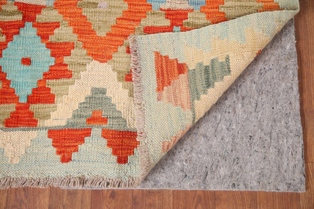 Reversible Wool Kilim Runner Rug 3x10