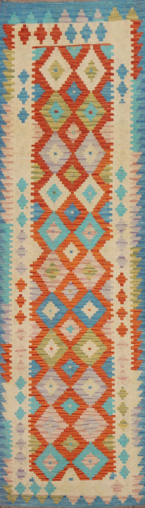 Colorful Kilim Oriental Runner Rug 3x9