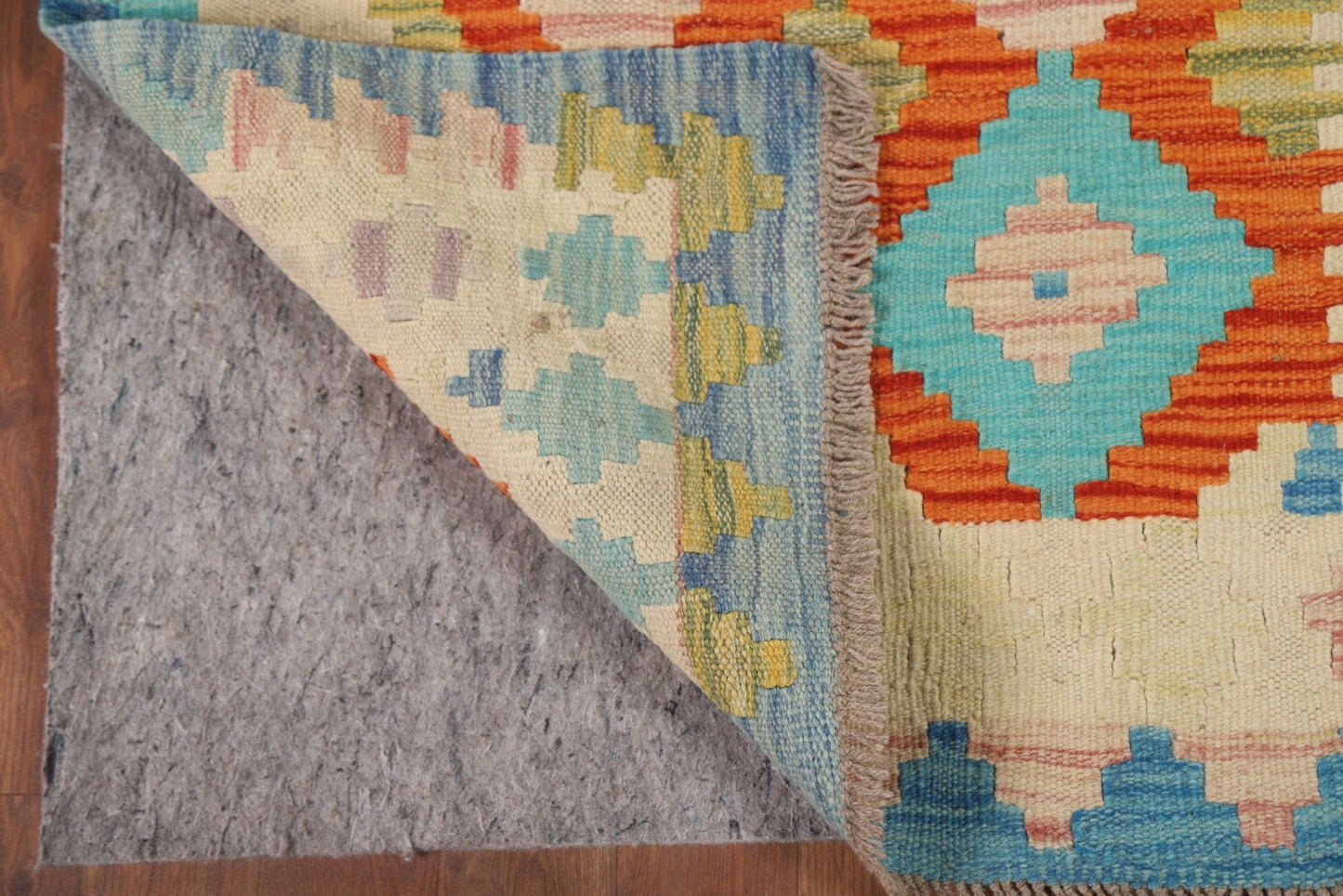 Colorful Kilim Oriental Runner Rug 3x9