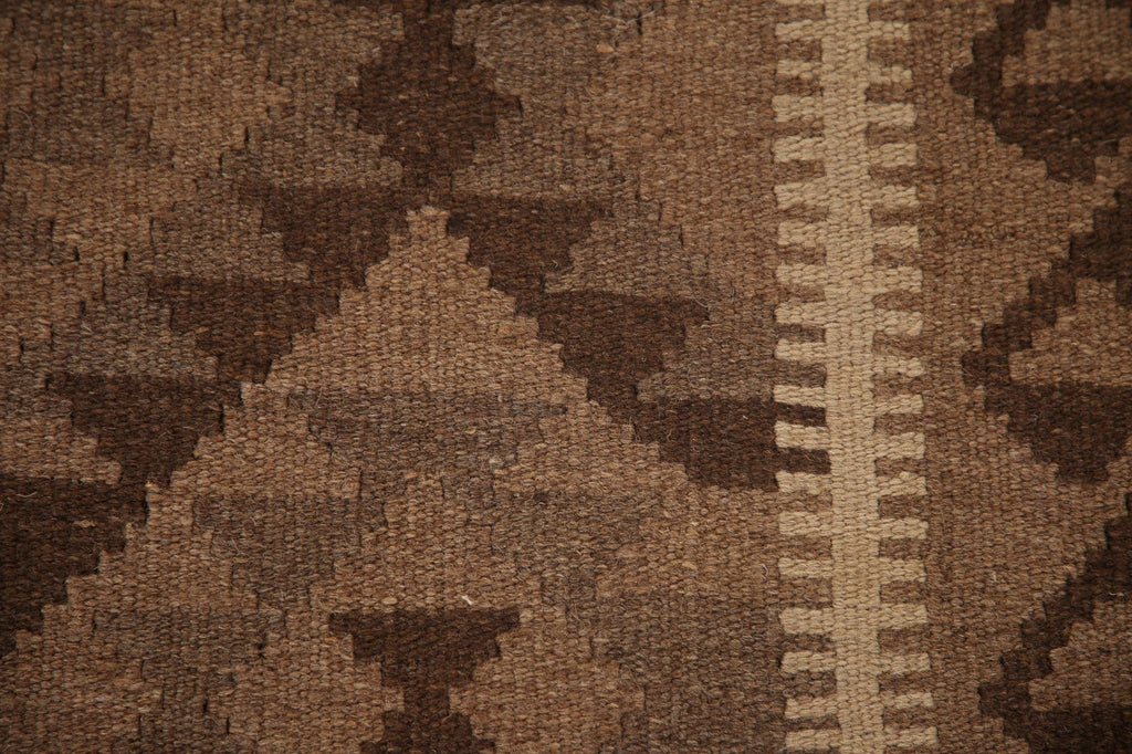 Brown Kilim Oriental Runner Rug 3x10