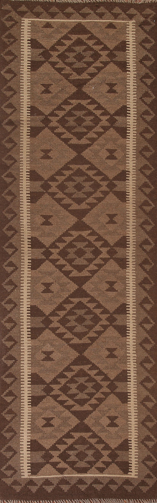 Geometric Kilim Oriental Runner Rug 3x10