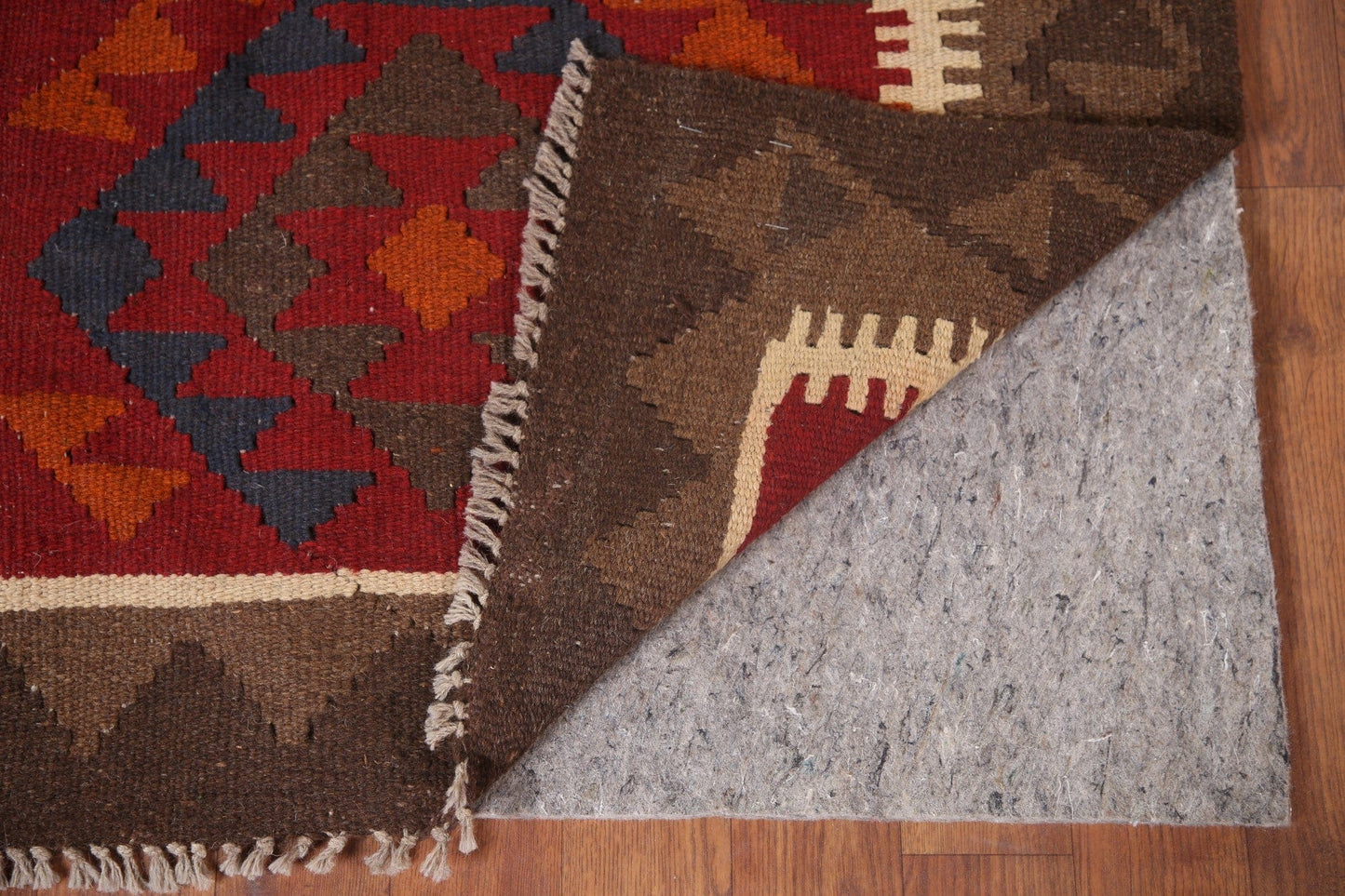 Reversible Kilim Wool Runner Rug 3x9